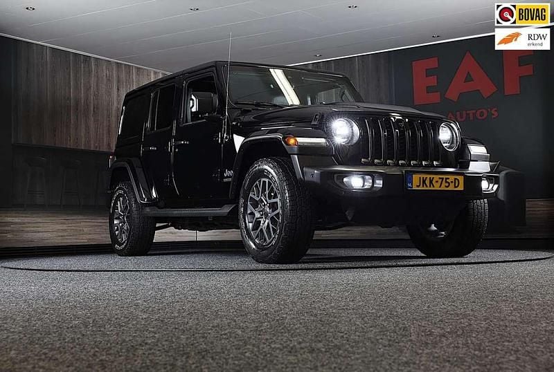 Occasion Jeep Wrangler Unlimited 80th Anniversary 272 PK (200 kW) 2021 Zwart SUV