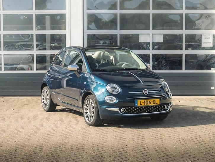 Occasion Fiat 500C Comfort 69 PK (50 kW) 2021 Blauw, metallic lak Cabriolet