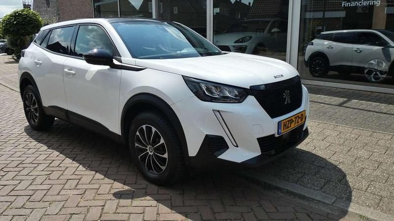 Wit, andere lak Gebruikt 2021 Peugeot 2008 Allure SUV | € 16.900 (Super prijs) - Afbeelding 1/4