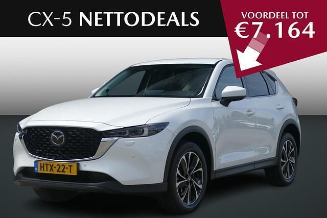 Wit Nieuw 2025 Mazda CX-5 Exclusive-Line SUV | € 48.625 (Iets duurder) - Afbeelding 1/4
