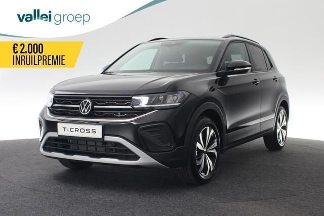 Zwart Nieuw 2024 VW T-Cross Edition SUV | € 38.776 (Eerlijke prijs) - Afbeelding 1/4