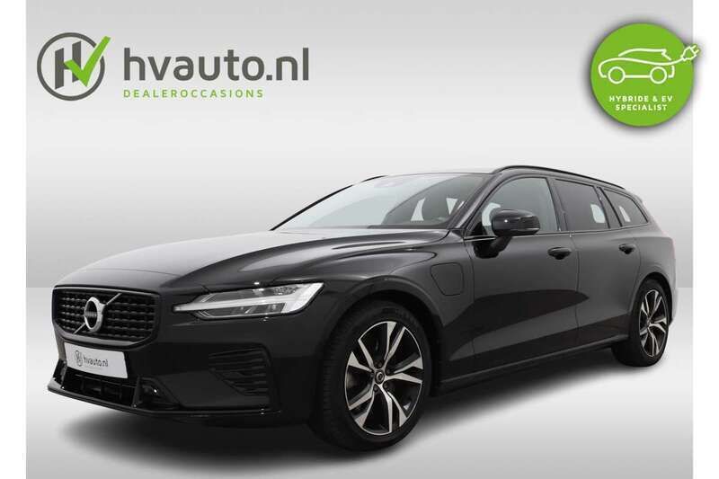 Zwart Gebruikt 2022 Volvo V60 R-Design Stationwagen | € 36.900 (Super prijs) - Afbeelding 1/4