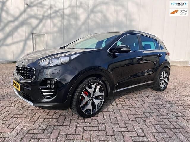 Zwart Occasion 2016 Kia Sportage GT-Line SUV | € 17.950 (Eerlijke prijs) - Afbeelding 1/4