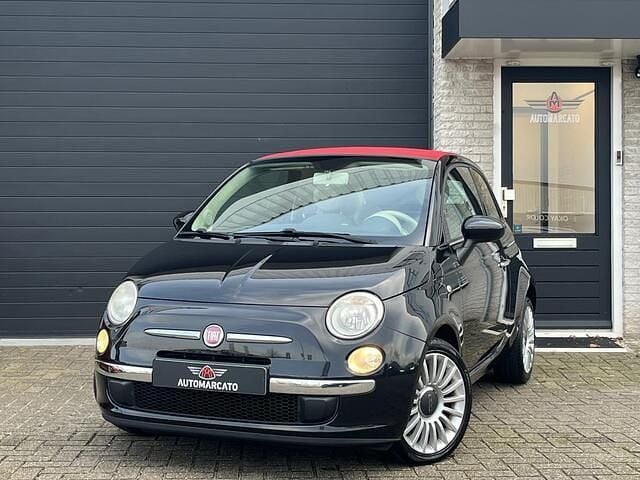 Zwart (metallic) Gebruikt 2012 Fiat 500C Lounge Cabriolet | € 4.995 (Goede deal) - Afbeelding 1/4