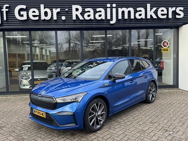 Blauw Occasion 2021 Skoda Enyaq iV SportLine SUV | € 19.900 (Super prijs) - Afbeelding 1/4