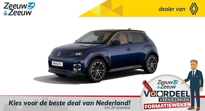 Bleu nocturne / dak noir étoilé / daklijst warm titanium Nieuw 2025 Renault R5 Iconic Hatchback | € 35.190 (Eerlijke prijs) - Afbeelding 1/4