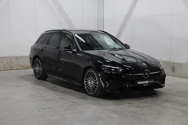 Occasion Mercedes C220 AMG line 200 PK (147 kW) 2024 Zwart Stationwagen