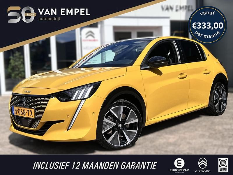Geel Gebruikt 2021 Peugeot e-208 GT Hatchback | € 18.750 (Duur) - Afbeelding 1/4