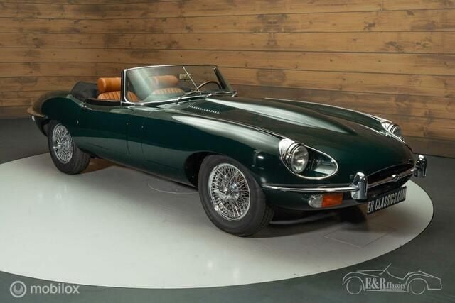 Groen Gebruikt 1969 Jaguar E-Type Cabriolet | € 78.000 - Afbeelding 1/4