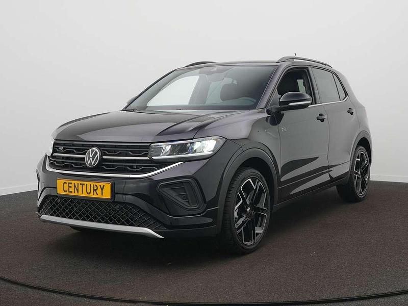 Zwart Nieuw 2025 VW T-Cross R-line SUV | € 42.100 - Afbeelding 1/4