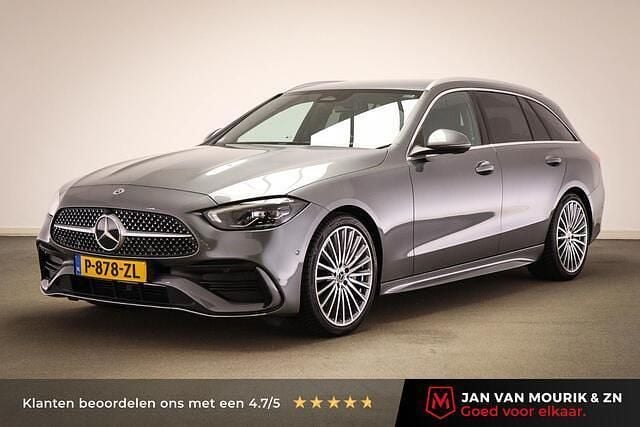Grijs Gebruikt 2022 Mercedes C180 AMG line Stationwagen | € 38.900 (Eerlijke prijs) - Afbeelding 1/4