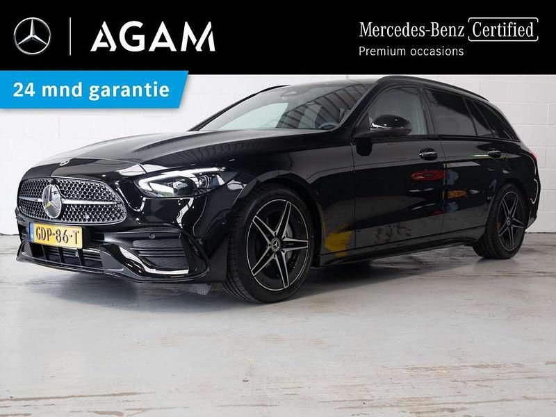 Zwart Gebruikt 2024 Mercedes C200 AMG Line Premium Stationwagen | € 48.950 (Duur) - Afbeelding 1/4