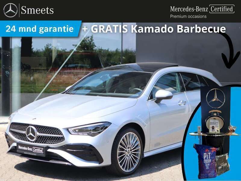 Grijs, metallic lak Gebruikt 2024 Mercedes CLA250e Shooting Brake AMG line Stationwagen | € 49.745 - Afbeelding 1/4