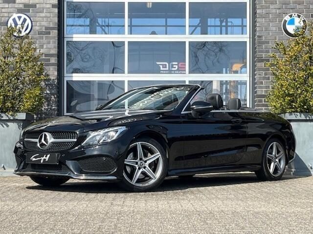 Zwart Gebruikt 2016 Mercedes C180 AMG Cabriolet | € 24.900 (Eerlijke prijs) - Afbeelding 1/4