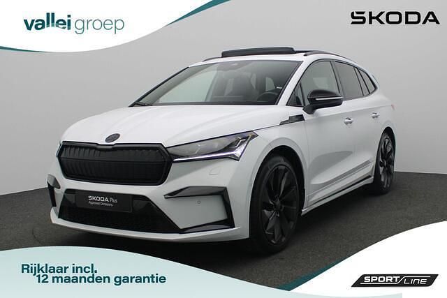 Wit, metallic lak Gebruikt 2022 Skoda Enyaq iV SportLine SUV | € 33.900 (Duur) - Afbeelding 1/4