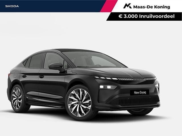 Zwart Nieuw 2026 Skoda Enyaq iV SportLine SUV | € 55.290 (Eerlijke prijs) - Afbeelding 1/4
