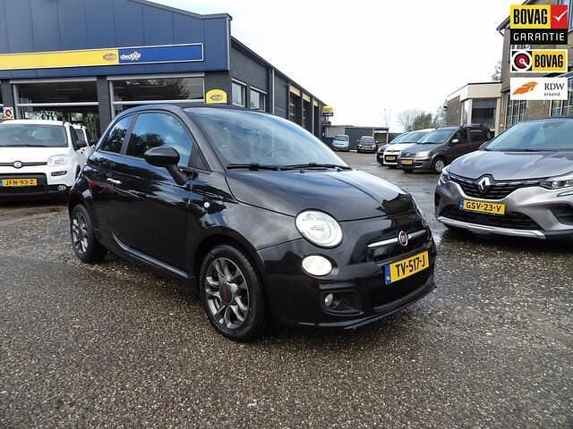 Zwart Gebruikt 2015 Fiat 500C Lounge Cabriolet | € 7.950 (Eerlijke prijs) - Afbeelding 1/4