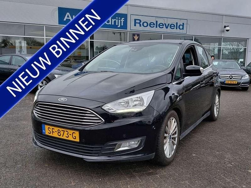 Zwart Gebruikt 2018 Ford C-MAX Titanium MPV | € 11.950 (Eerlijke prijs) - Afbeelding 1/3