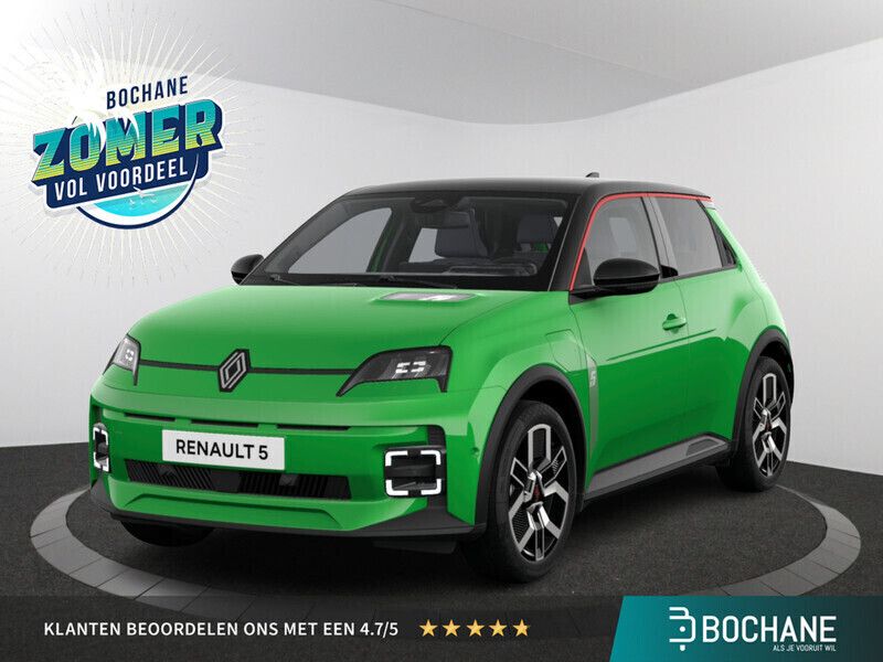 Green pop met dak in sterzwart (groen metallic) Nieuw 2025 Renault R5 Techno Hatchback | € 30.440 (Eerlijke prijs) - Afbeelding 1/4
