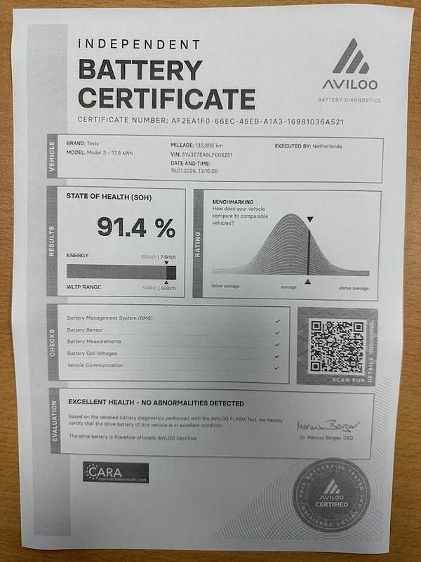 Occasion Tesla Model 3 Long Range RWD 235 kW (320 PK) 2019 Wit Sedan