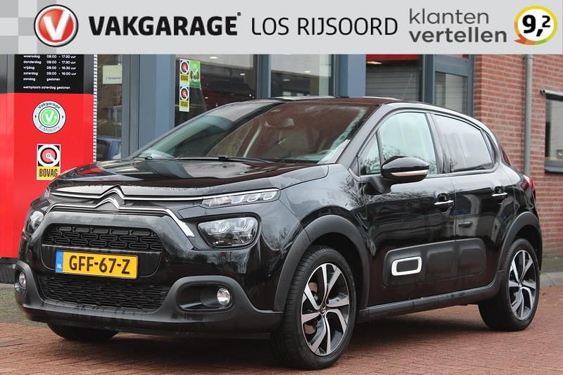 Zwart Gebruikt 2021 Citroën C3 PureTech Hatchback | € 13.495 (Eerlijke prijs) - Afbeelding 1/4