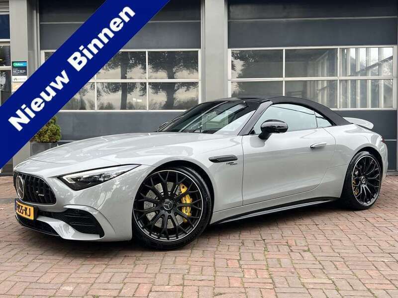 Grijs, metallic lak Gebruikt 2022 Mercedes SL43 AMG Premium Plus Cabriolet | € 133.950 - Afbeelding 1/4