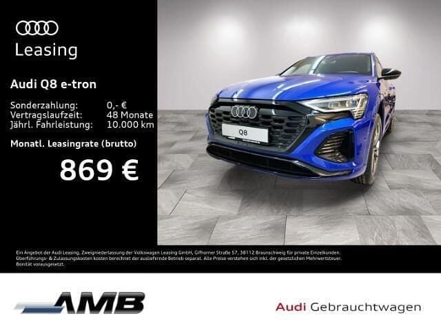 Blauw Gebruikt 2023 Audi Q8 e-tron S-Line SUV | € 51.439 - Afbeelding 1/4