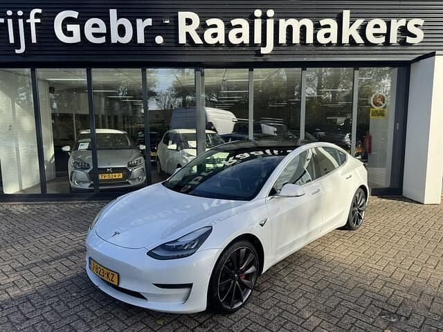 Wit Gebruikt 2020 Tesla Model 3 Performance Sedan | € 19.900 (Super prijs) - Afbeelding 1/4