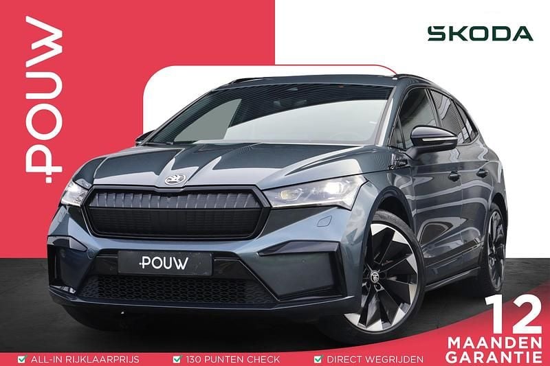 Grijs Gebruikt 2021 Skoda Enyaq iV SportLine SUV | € 28.450 (Duur) - Afbeelding 1/4