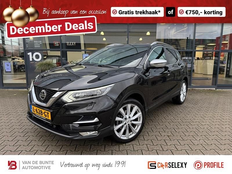 Zwart Gebruikt 2019 Nissan Qashqai Tekna+ SUV | € 18.950 (Goede deal) - Afbeelding 1/3