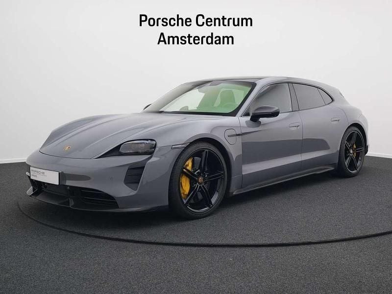 Grijs Gebruikt 2022 Porsche Taycan Turbo S Sport Turismo Sedan | € 99.950 - Afbeelding 1/4