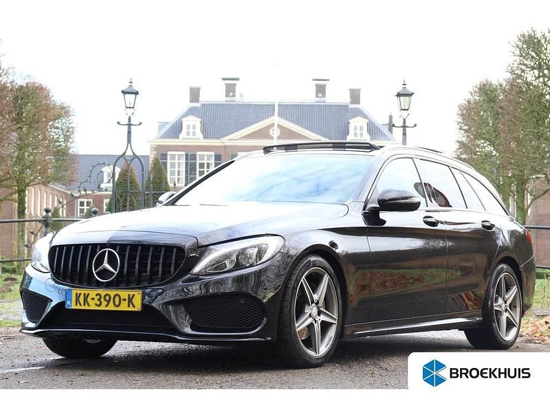 Zwart Occasion 2016 Mercedes C180 AMG Stationwagen | € 18.900 (Eerlijke prijs) - Afbeelding 1/4