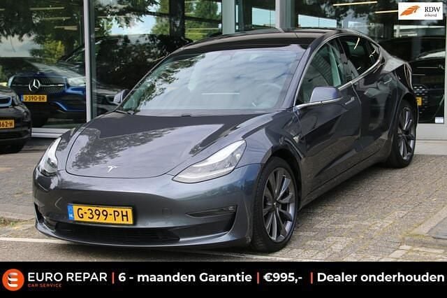 Grijs Gebruikt 2019 Tesla Model 3 Long Range AWD Sedan | € 19.990 (Eerlijke prijs) - Afbeelding 1/4