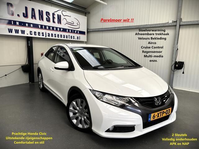 Wit Gebruikt 2014 Honda Civic Sport Hatchback | € 10.499 (Eerlijke prijs) - Afbeelding 1/4