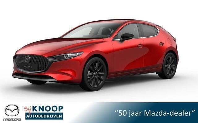 Rood Nieuw 2025 Mazda 3 Homura-Line Hatchback | € 34.291 (Eerlijke prijs) - Afbeelding 1/4