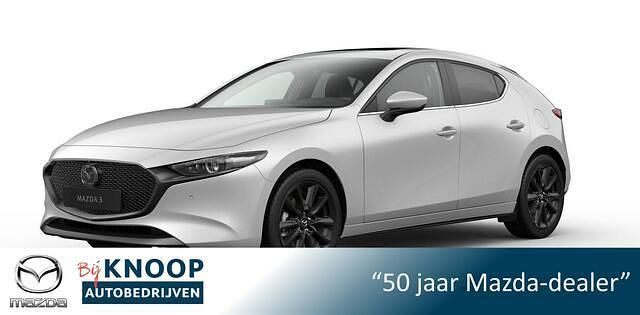 Ceramic white metallic (wit metallic) Occasion 2025 Mazda 3 Takumi-Line Hatchback | € 37.900 (Duur) - Afbeelding 1/4