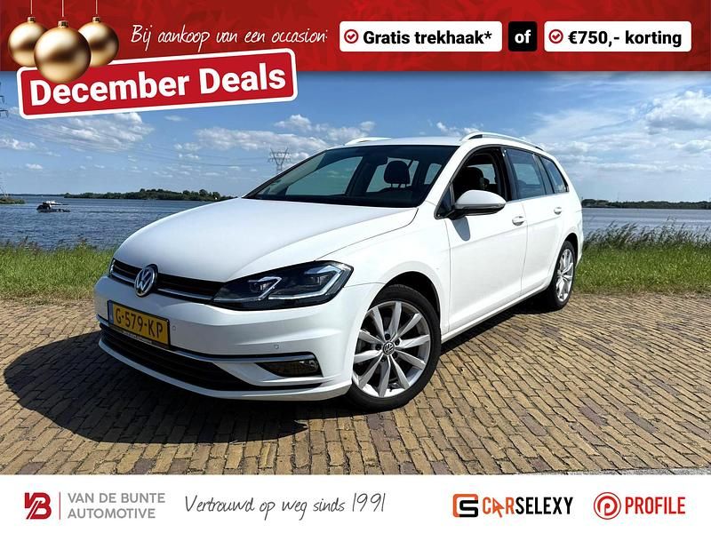 Wit Gebruikt 2019 VW Golf VII Highline Stationwagen | € 16.650 (Eerlijke prijs) - Afbeelding 1/3