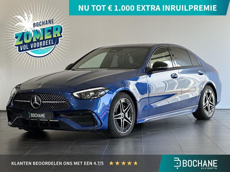 Blauw Gebruikt 2022 Mercedes C180 AMG line Sedan | € 40.945 (Super prijs) - Afbeelding 1/4