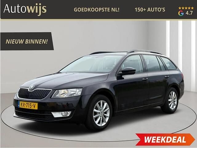 Zwart Gebruikt 2016 Skoda Octavia Business Line Stationwagen | € 10.195 (Eerlijke prijs) - Afbeelding 1/4
