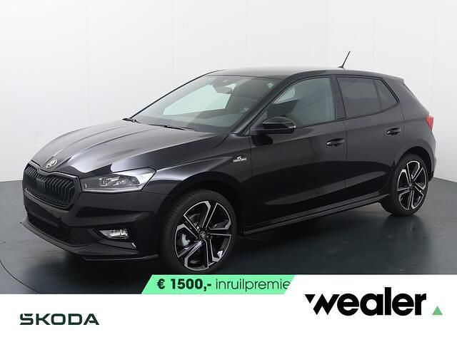 Zwart, metallic lak Nieuw 2025 Skoda Fabia Monte Carlo Hatchback | € 33.990 (Iets duurder) - Afbeelding 1/4