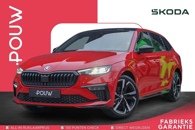 Rood Occasion 2025 Skoda Scala Monte Carlo Hatchback | € 28.950 (Iets duurder) - Afbeelding 1/4