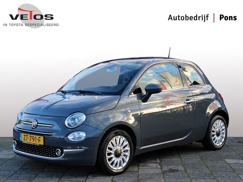 Grijs Gebruikt 2019 Fiat 500 Lounge Hatchback | € 11.250 (Eerlijke prijs) - Afbeelding 1/4