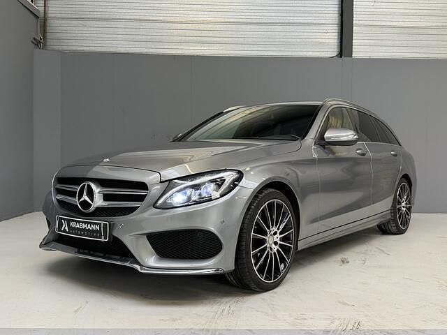 Grijs Occasion 2015 Mercedes C250 AMG line Stationwagen | € 19.999 (Eerlijke prijs) - Afbeelding 1/4