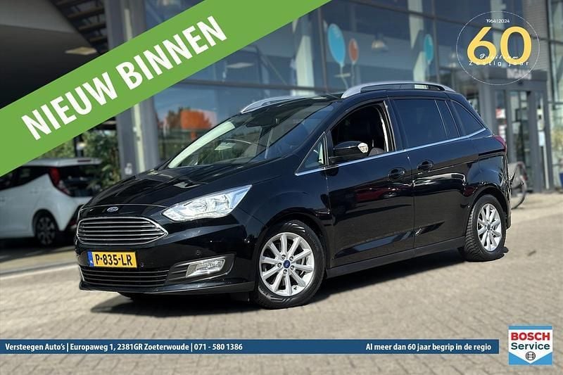 Zwart Gebruikt 2017 Ford Grand C-Max Titanium MPV | € 11.950 (Eerlijke prijs) - Afbeelding 1/4