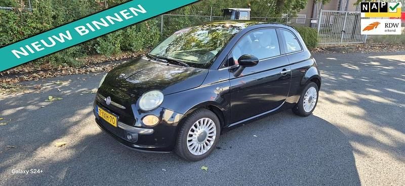 Zwart Gebruikt 2008 Fiat 500 Hatchback | € 1.999 (Super prijs) - Afbeelding 1/3