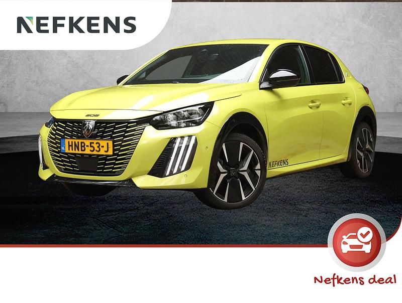Geel Occasion 2025 Peugeot e-208 GTi Hatchback | € 29.425 (Eerlijke prijs) - Afbeelding 1/3