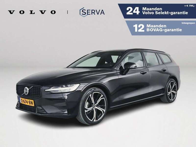 Zwart, metallic lak Gebruikt 2022 Volvo V60 Plus Stationwagen | € 37.995 (Eerlijke prijs) - Afbeelding 1/4