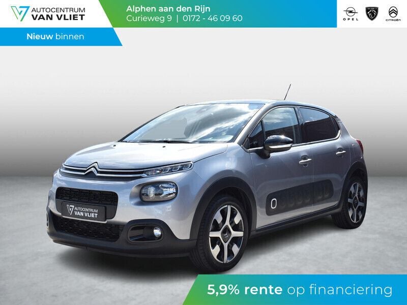 Grijs Gebruikt 2019 Citroën C3 PureTech Hatchback | € 13.899 (Eerlijke prijs) - Afbeelding 1/4