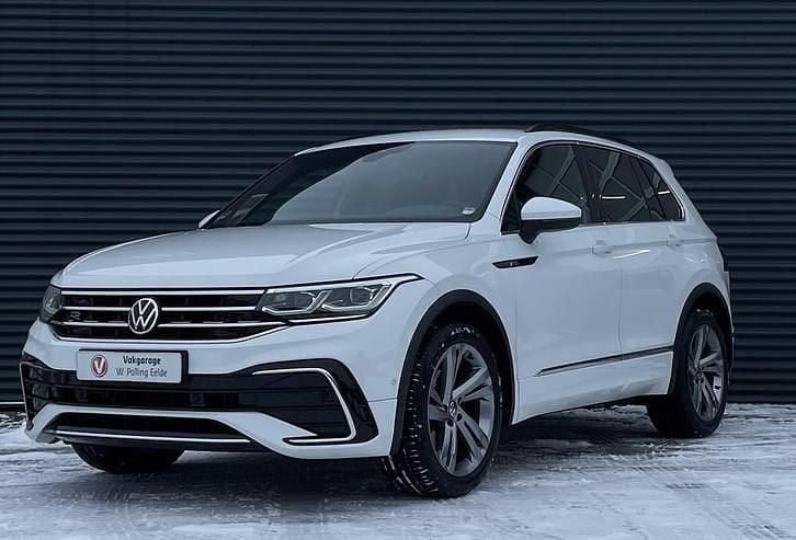 Wit (metallic) Occasion 2021 VW Tiguan R-line SUV | € 34.995 (Goede deal) - Afbeelding 1/4