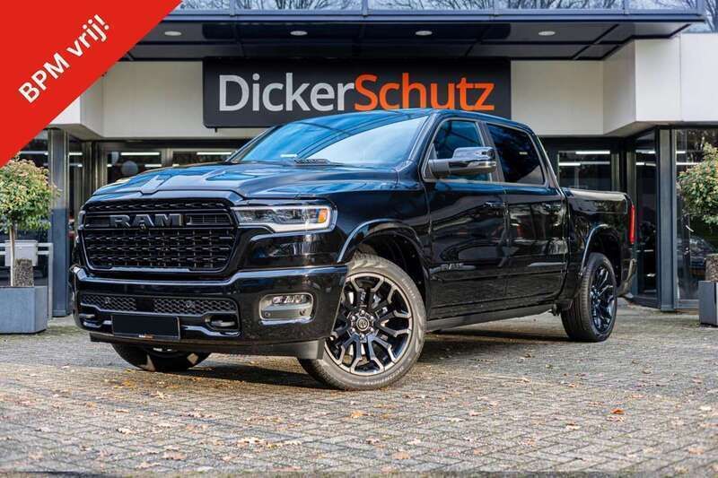 Zwart Nieuw 2024 Dodge Ram Limited Pickup | € 89.900 (Super prijs) - Afbeelding 1/4